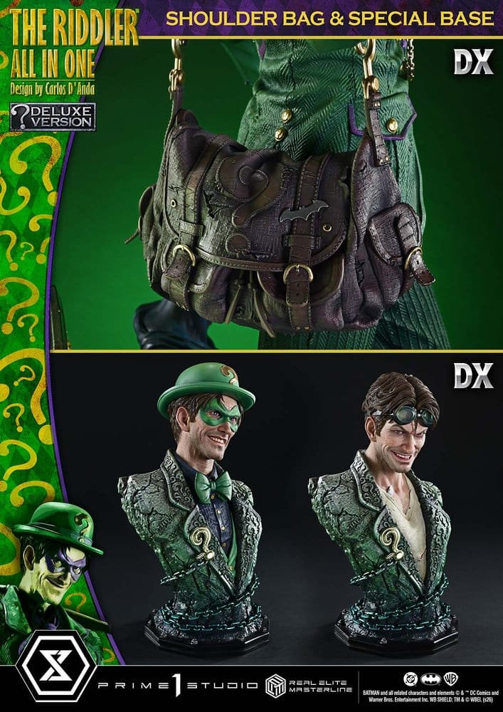 DC Comics Real Elite Masterline Series Estatua 1/3 The Riddler All In One (Design by Carlos D'Anda) Deluxe Version 74 cm