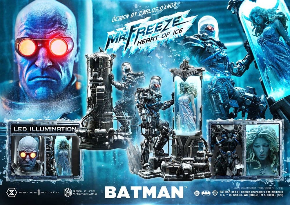 DC Comics Real Elite Masterline Series Estátua 1/3 Batman (Comics) Mr. Freeze Heart of Ice (Design by Carlos D'Anda) 82 cm