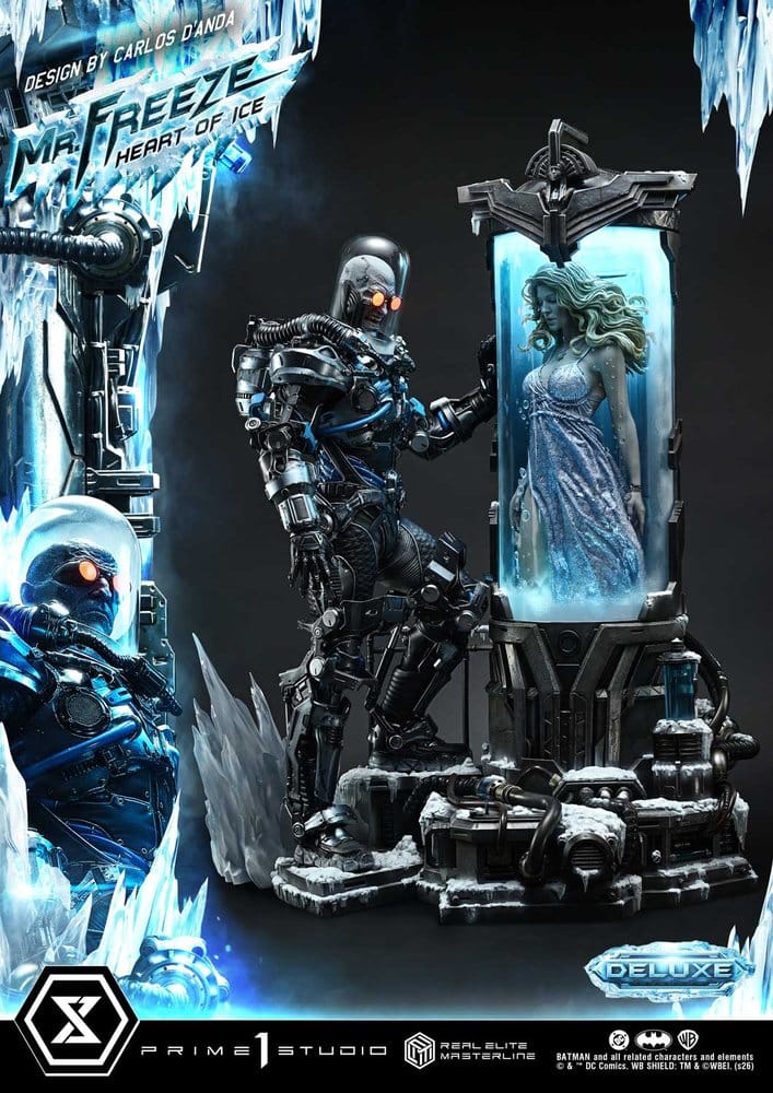 DC Comics Real Elite Masterline Series Estátua 1/3 Batman (Comics) Mr. Freeze Heart of Ice (Design by Carlos D'Anda) Deluxe Bonus Version 82 cm