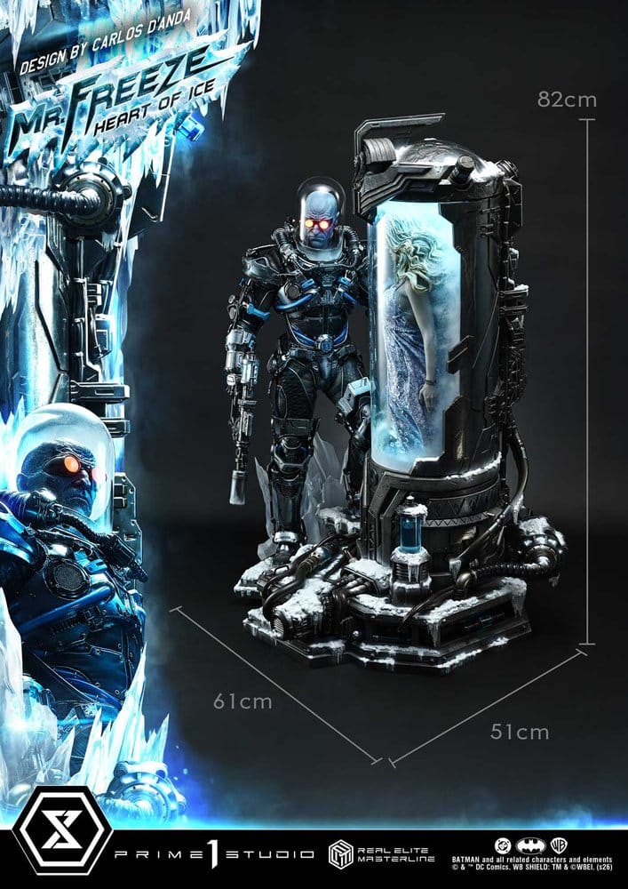 DC Comics Real Elite Masterline Series Estátua 1/3 Batman (Comics) Mr. Freeze Heart of Ice (Design by Carlos D'Anda) Deluxe Bonus Version 82 cm