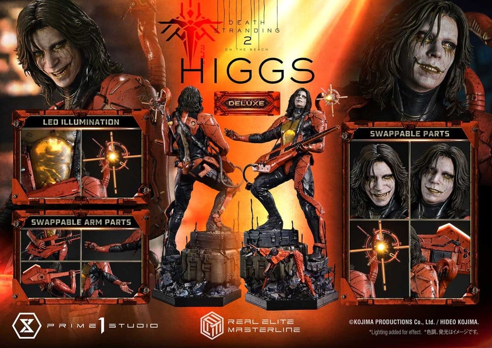 Death Stranding 2: On The Beach Real Elite Masterline Estatua 1/3 Higgs Deluxe Version 81 cm