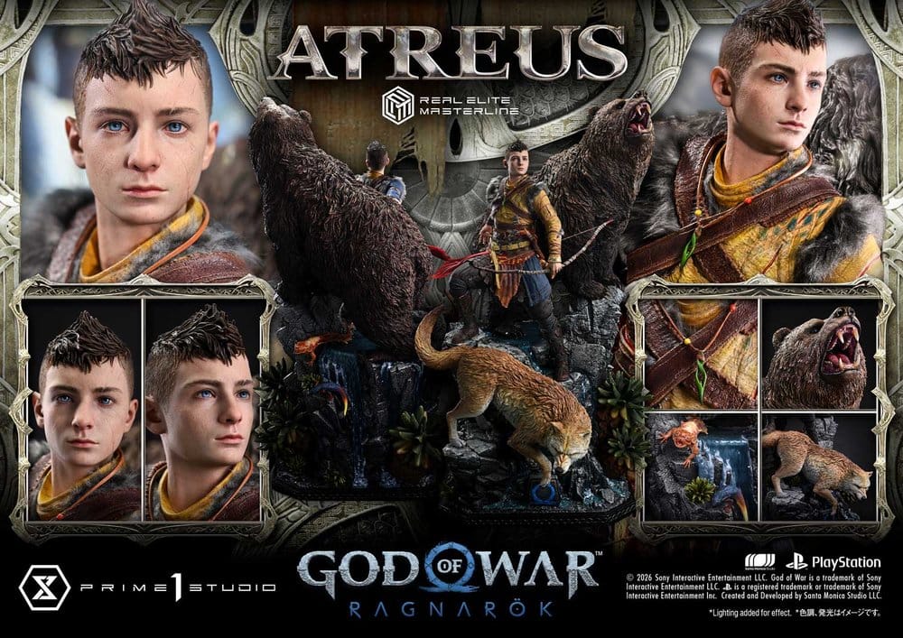 God of War: Ragnarok Real Elite Masterline Estatua 1/3 Atreus 96 cm