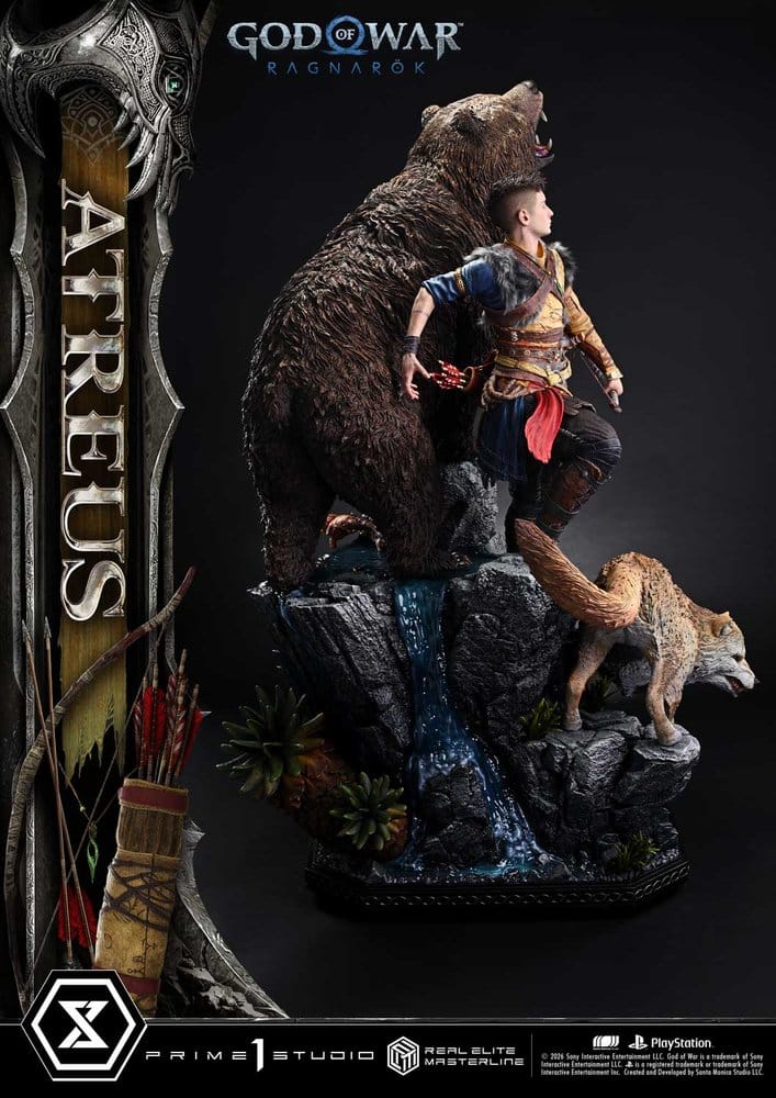 God of War: Ragnarok Real Elite Masterline Estatua 1/3 Atreus 96 cm