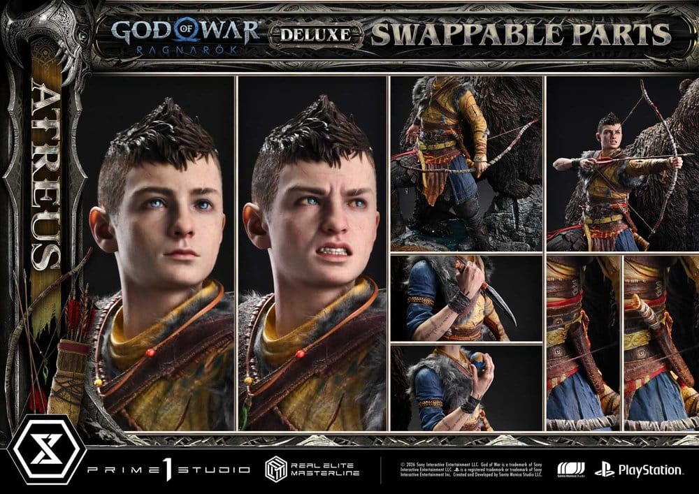 God of War: Ragnarok Real Elite Masterline Estatua 1/3 Atreus Deluxe Version 96 cm