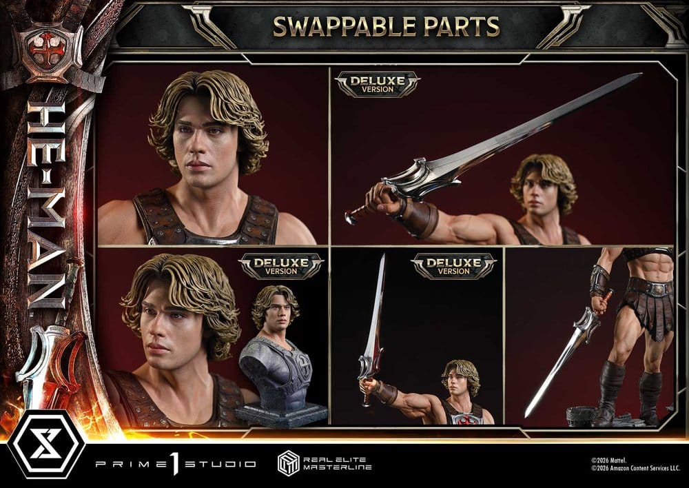 Masters of the Universe (2026 Film) Real Elite Masterline Series Estatua 1/3 He-Man Deluxe Version 117 cm