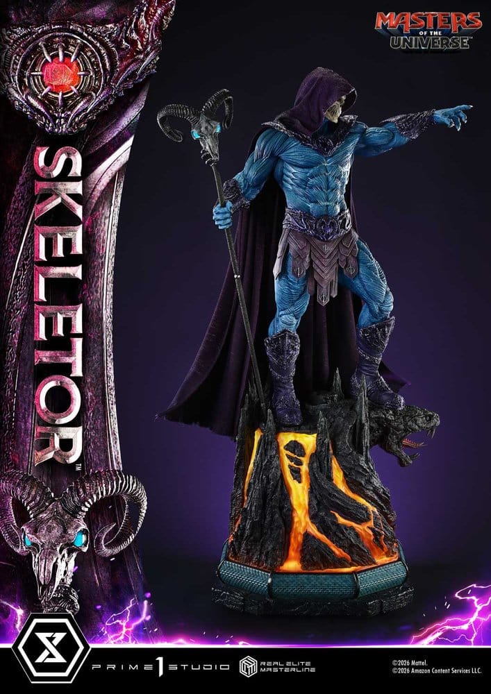 Masters del Universo (2026 Film) Real Elite Masterline Series Estatua 1/3 Skeletor Bonus Version 96 cm