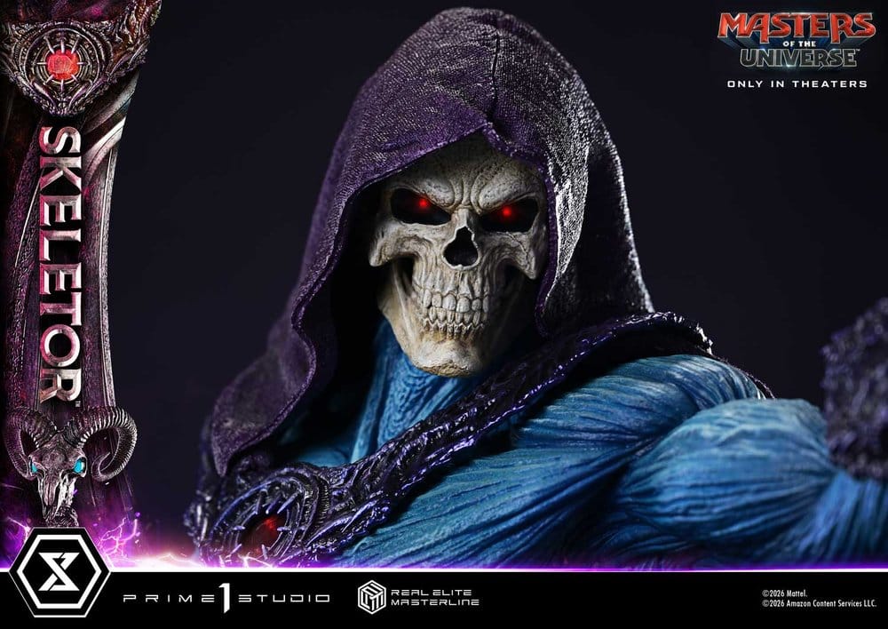 Masters del Universo (2026 Film) Real Elite Masterline Series Estatua 1/3 Skeletor Bonus Version 96 cm