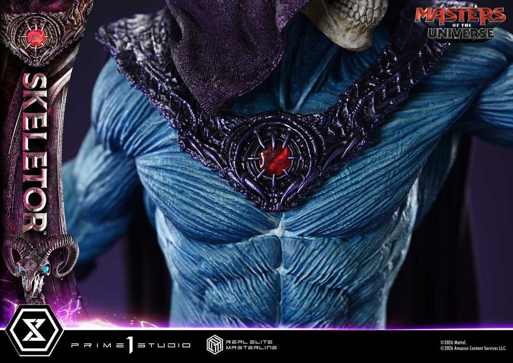 Masters del Universo (2026 Film) Real Elite Masterline Series Estatua 1/3 Skeletor Bonus Version 96 cm