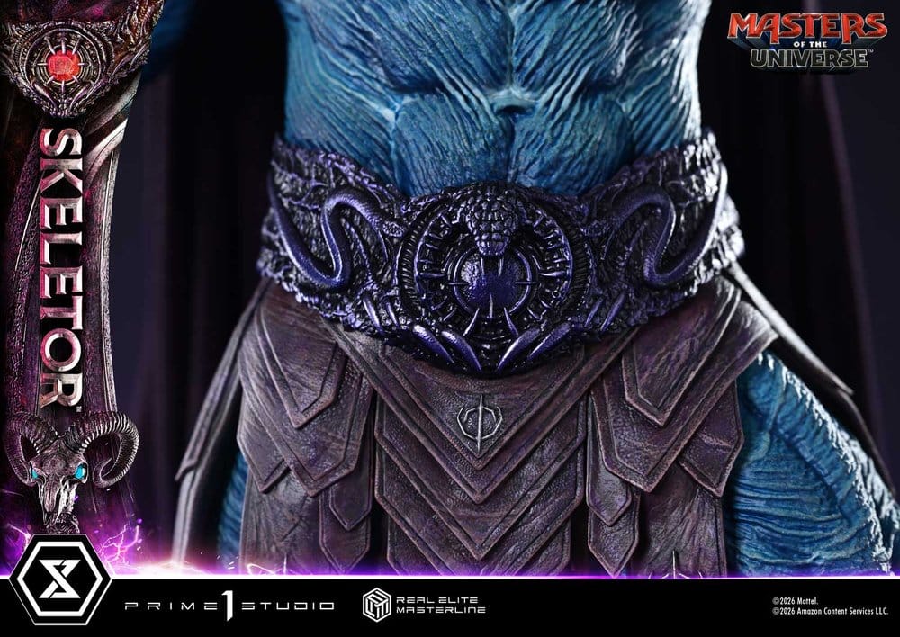 Masters del Universo (2026 Film) Real Elite Masterline Series Estatua 1/3 Skeletor Bonus Version 96 cm