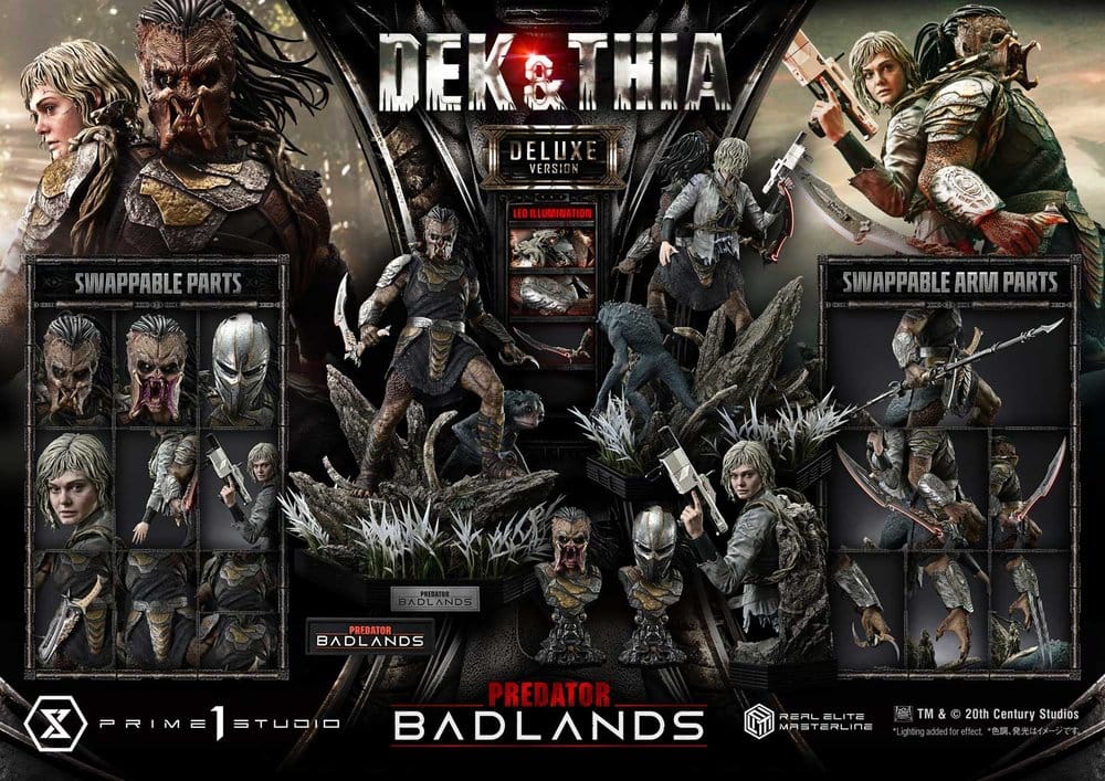 Predator Real Elite Masterline Estatua 1/3 Badlands Dek & Thia Deluxe Version 87 cm