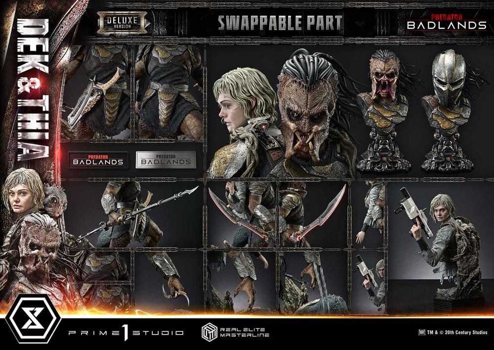 Predator Real Elite Masterline Estatua 1/3 Badlands Dek & Thia DX Bonus Version 87 cm
