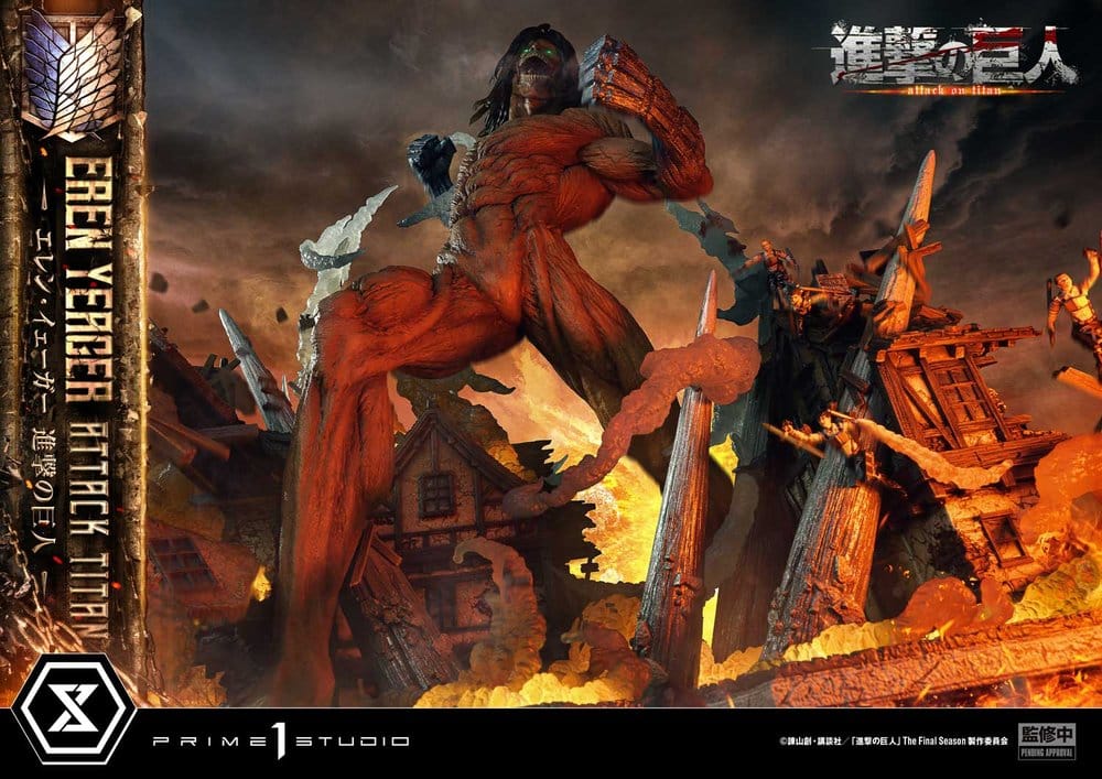 Ataque a los Titanes (TV animation) Ultimate Diorama Masterline Estatua Eren Yeager Attack Titan Bonus Version 81 cm