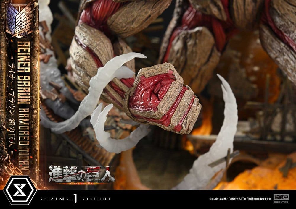Ataque a los Titanes (TV animation) Ultimate Diorama Masterline Estatua Reiner Braun Armored Titan Bonus Version 75 cm