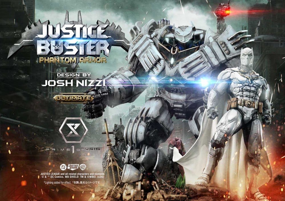 DC Comics Ultimate Museum Masterline Estatua Justice Buster: Phantom Armor (Design By Josh Nizzi) Ultimate Bonus Version 88 cm