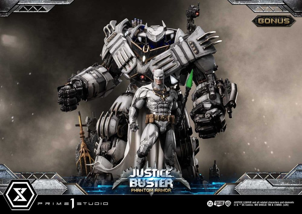 DC Comics Ultimate Museum Masterline Estatua Justice Buster: Phantom Armor (Design By Josh Nizzi) Ultimate Bonus Version 88 cm