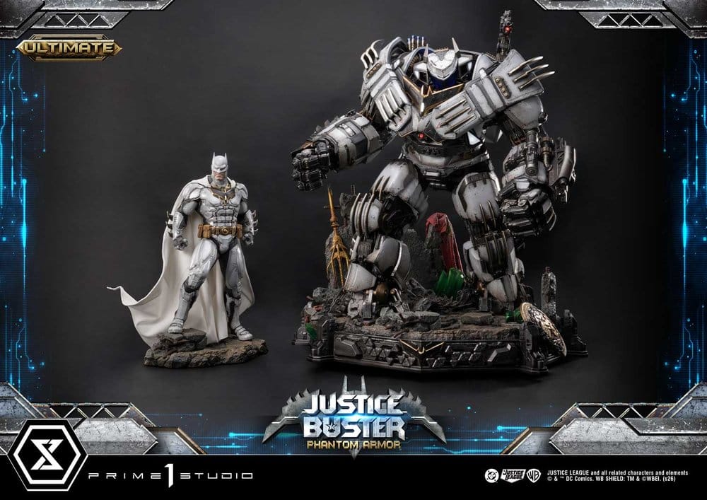 DC Comics Ultimate Museum Masterline Estatua Justice Buster: Phantom Armor (Design By Josh Nizzi) Ultimate Bonus Version 88 cm