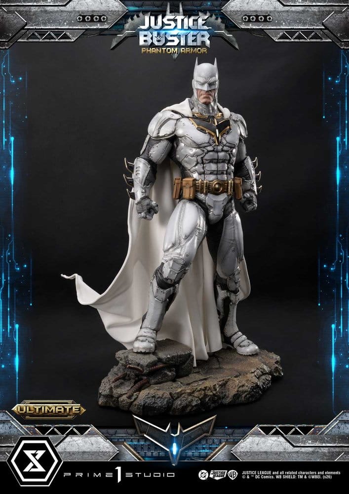 DC Comics Ultimate Museum Masterline Estatua Justice Buster: Phantom Armor (Design By Josh Nizzi) Ultimate Bonus Version 88 cm