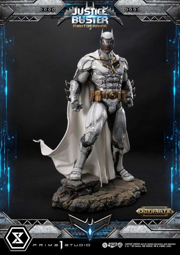 DC Comics Ultimate Museum Masterline Estatua Justice Buster: Phantom Armor (Design By Josh Nizzi) Ultimate Bonus Version 88 cm