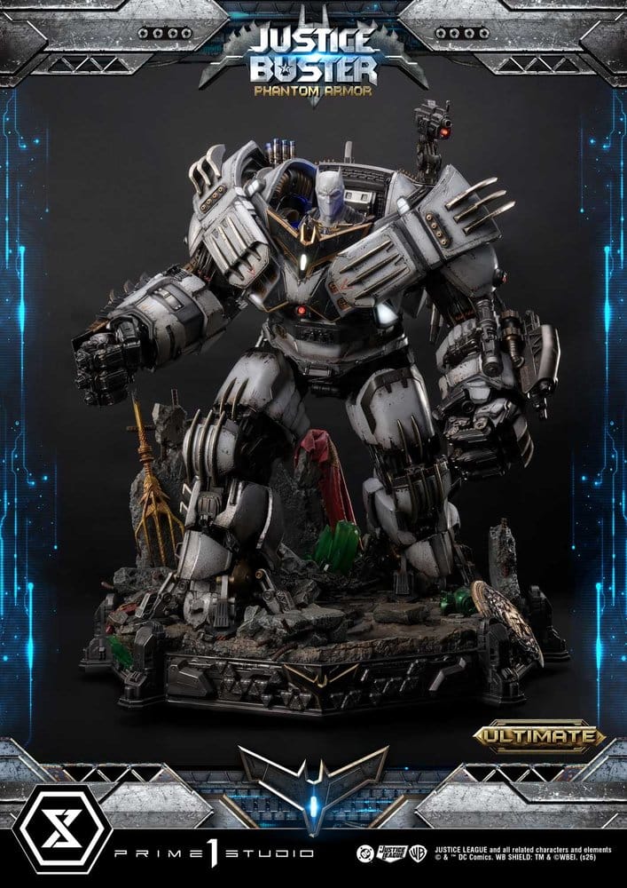DC Comics Ultimate Museum Masterline Estatua Justice Buster: Phantom Armor (Design By Josh Nizzi) Ultimate Bonus Version 88 cm