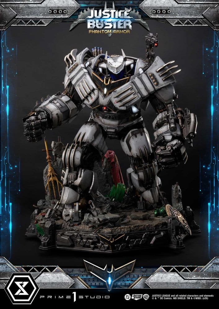 DC Comics Ultimate Museum Masterline Estatua Justice Buster: Phantom Armor (Design By Josh Nizzi) Ultimate Bonus Version 88 cm
