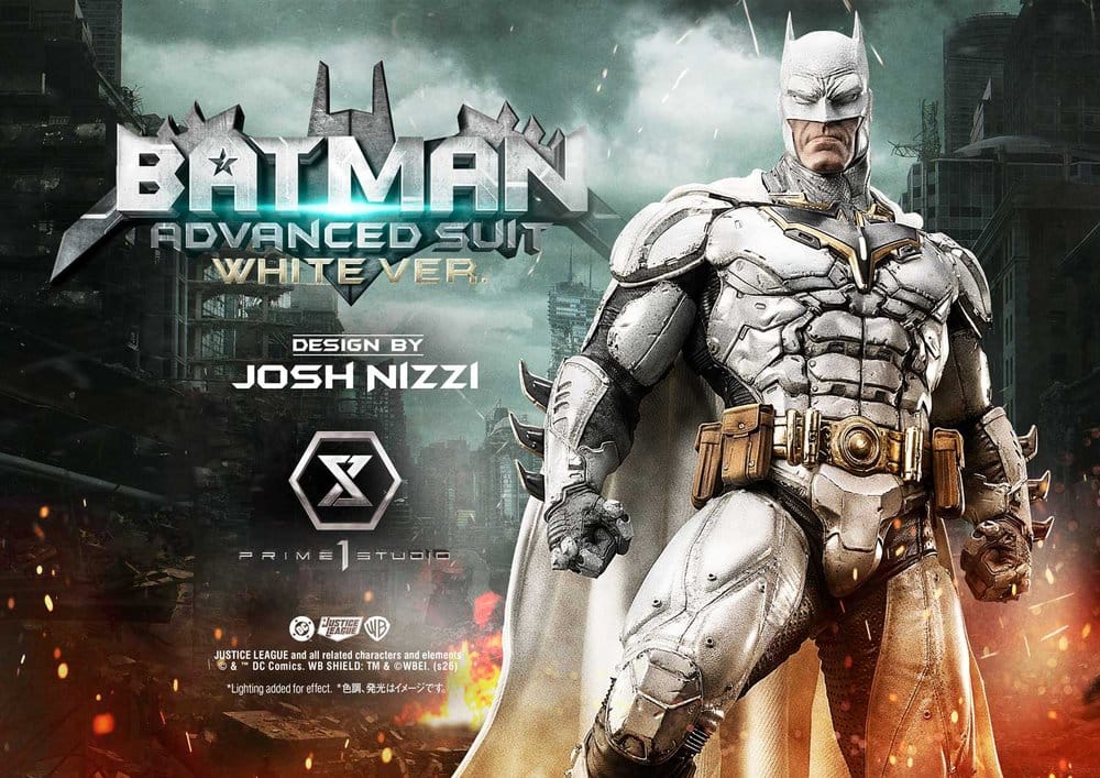 DC Comics Ultimate Museum Masterline Estátua Batman Advanced Suit White Version (Design By Josh Nizzi) 51 cm
