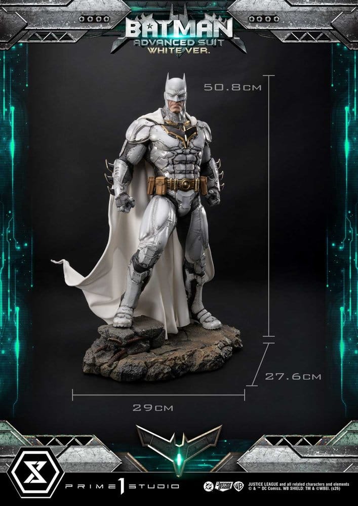 DC Comics Ultimate Museum Masterline Estátua Batman Advanced Suit White Version (Design By Josh Nizzi) 51 cm