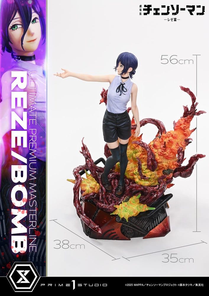 Chainsaw Man Ultimate Premium Masterline Series Figura 1/4 The Movie: Reze Arc REZE/BOMB 56 cm