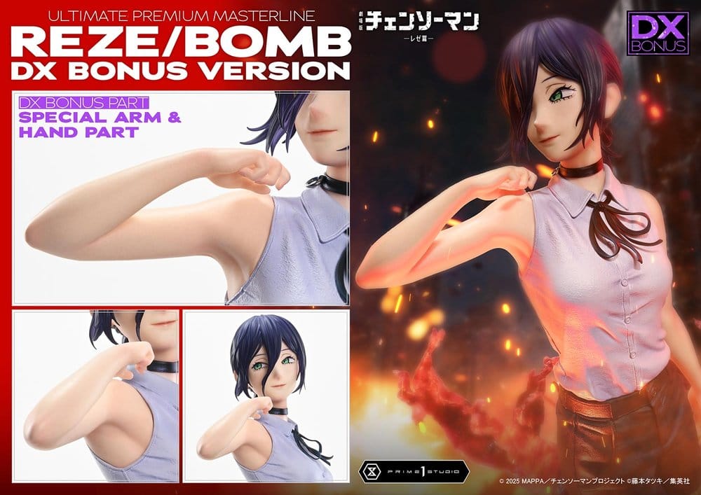 Chainsaw Man Ultimate Premium Masterline Series Figura 1/4 The Movie: Reze Arc REZE/BOMB DX Bonus Version 56 cm