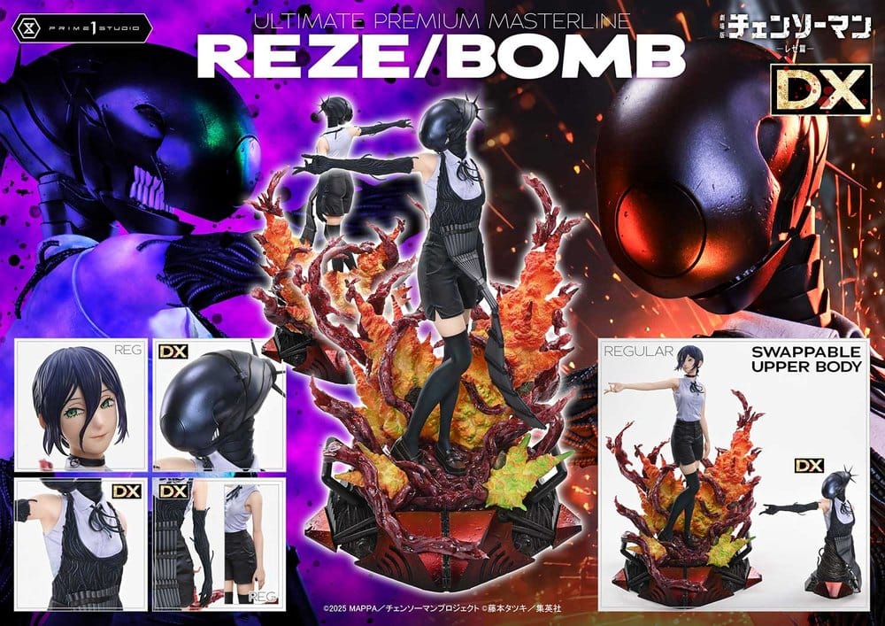 Chainsaw Man Ultimate Premium Masterline Series Figura 1/4 The Movie: Reze Arc REZE/BOMB DX Bonus Version 56 cm