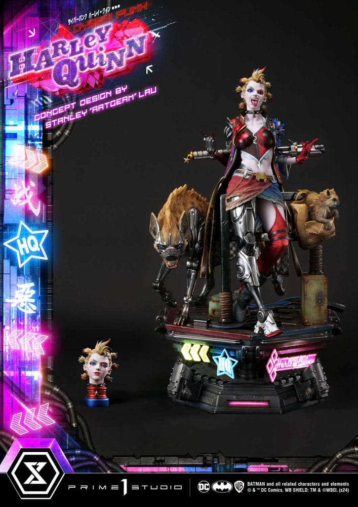 Batman Estatua Ultimate Premium Masterline Series Cyberpunk Harley Quinn 60 cm