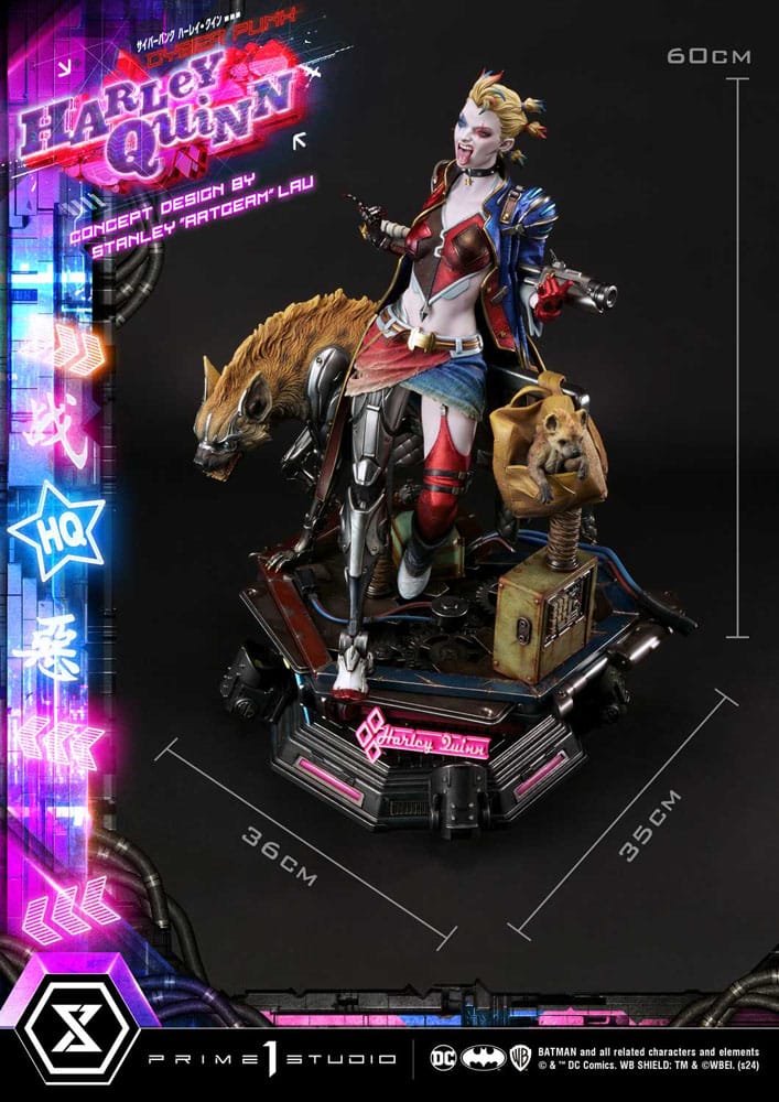 Batman Estatua Ultimate Premium Masterline Series Cyberpunk Harley Quinn Deluxe Bonus Version 60 cm