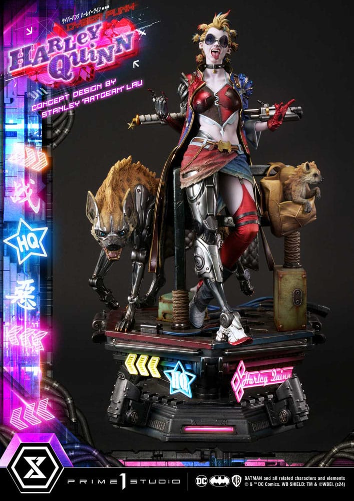 Batman Estatua Ultimate Premium Masterline Series Cyberpunk Harley Quinn Deluxe Bonus Version 60 cm