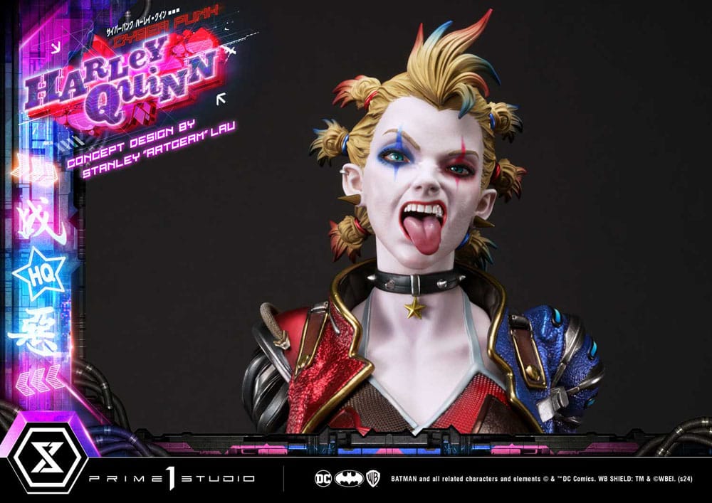 Batman Estatua Ultimate Premium Masterline Series Cyberpunk Harley Quinn Deluxe Bonus Version 60 cm