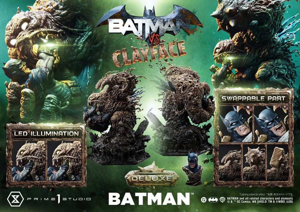 DC Comics Ultimate Premium Masterline Series Estatua 1/4 Batman VS Clayface DX Bonus Version 83 cm