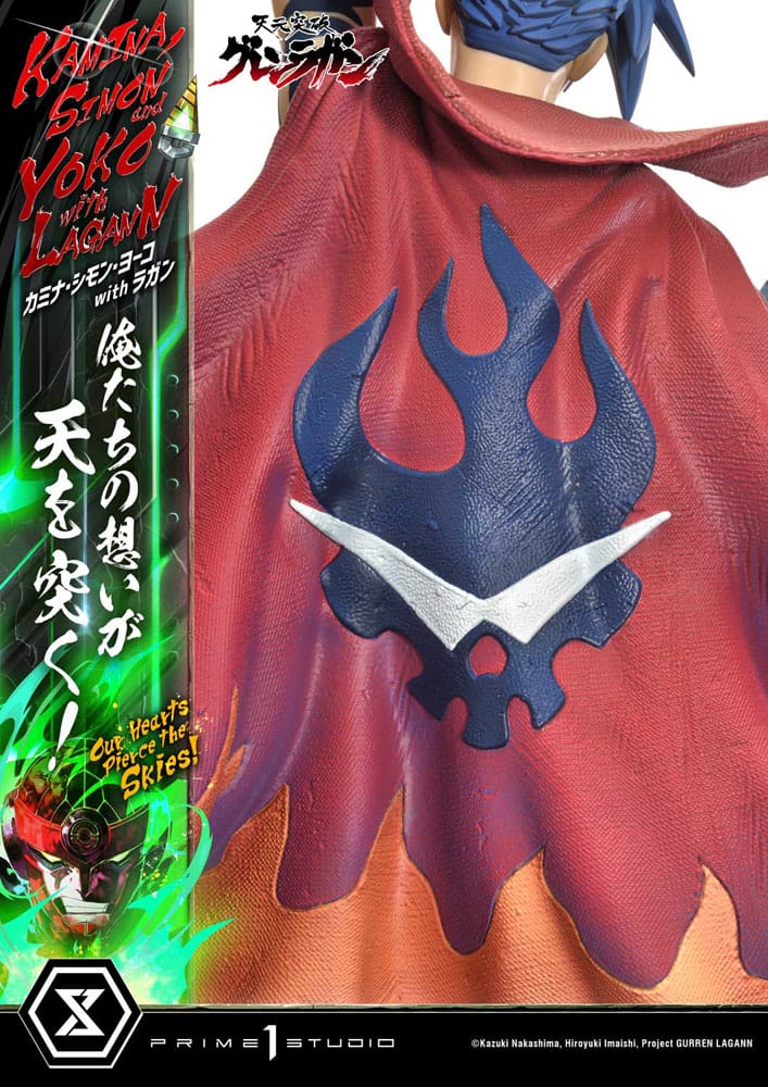 Gurren Lagann Estátua Ultimate Premium Masterline Series 1/4 Kamina, Simon & Yoko com Lagann Deluxe Bonus Version 97 cm