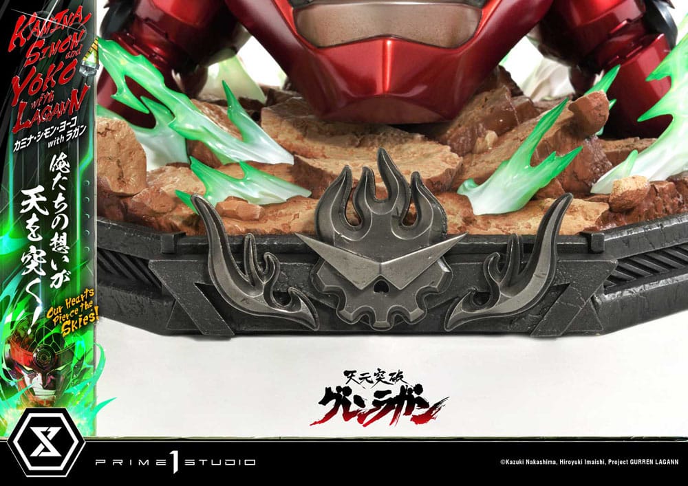 Gurren Lagann Estátua Ultimate Premium Masterline Series 1/4 Kamina, Simon & Yoko com Lagann Deluxe Bonus Version 97 cm