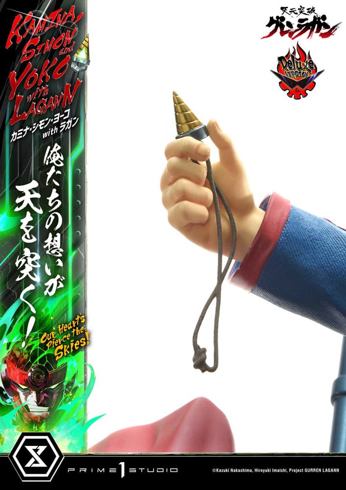 Gurren Lagann Estátua Ultimate Premium Masterline Series 1/4 Kamina, Simon & Yoko com Lagann Deluxe Bonus Version 97 cm