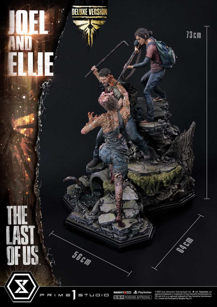The Last of Us Parte I Estátua Ultimate Premium Masterline Series Joel & Ellie Versão Deluxe Bónus (The Last of Us Parte I) 73 cm