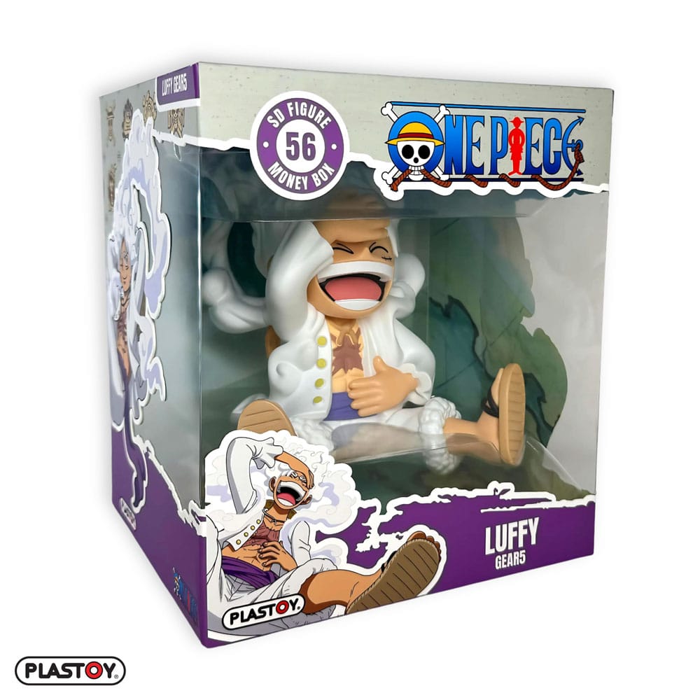 Figura hucha plastoy one piece luffy gear 5 15 cm