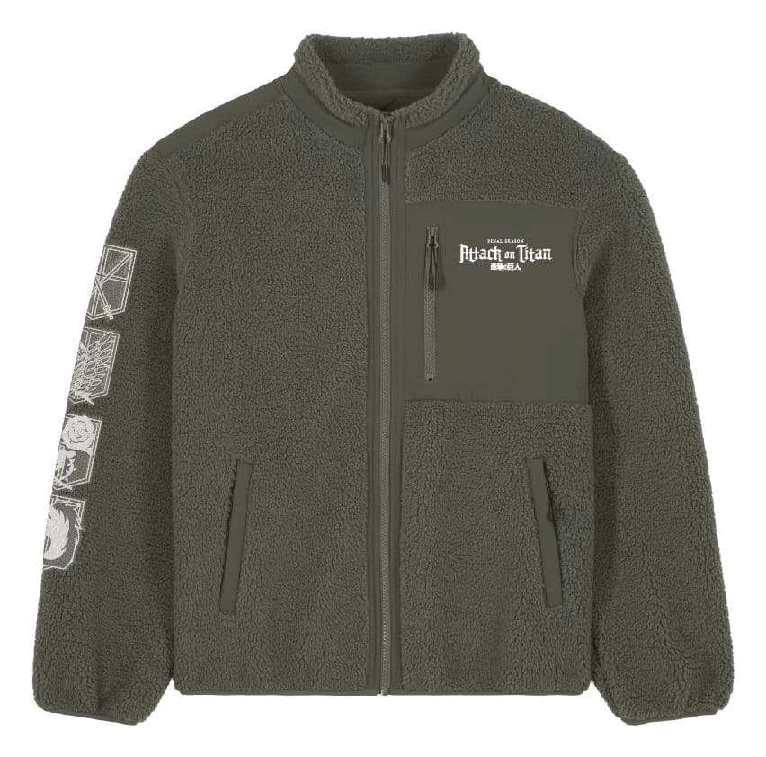 Ataque a los Titanes Chaqueta Sherpa Logo Talla M