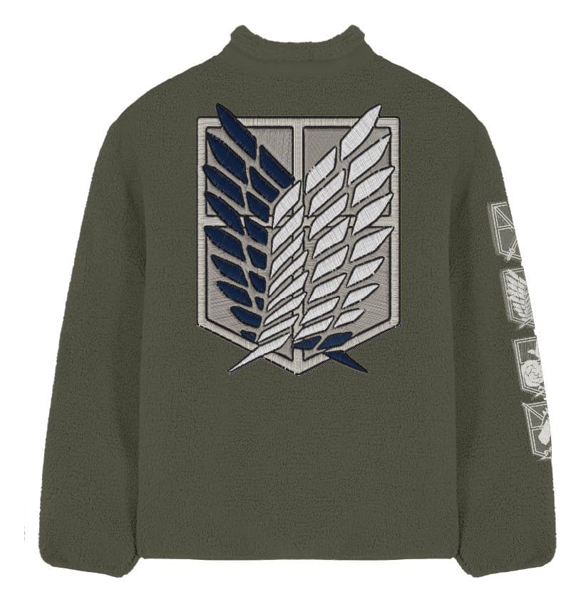 Ataque a los Titanes Chaqueta Sherpa Logo Talla XL Frikytopia