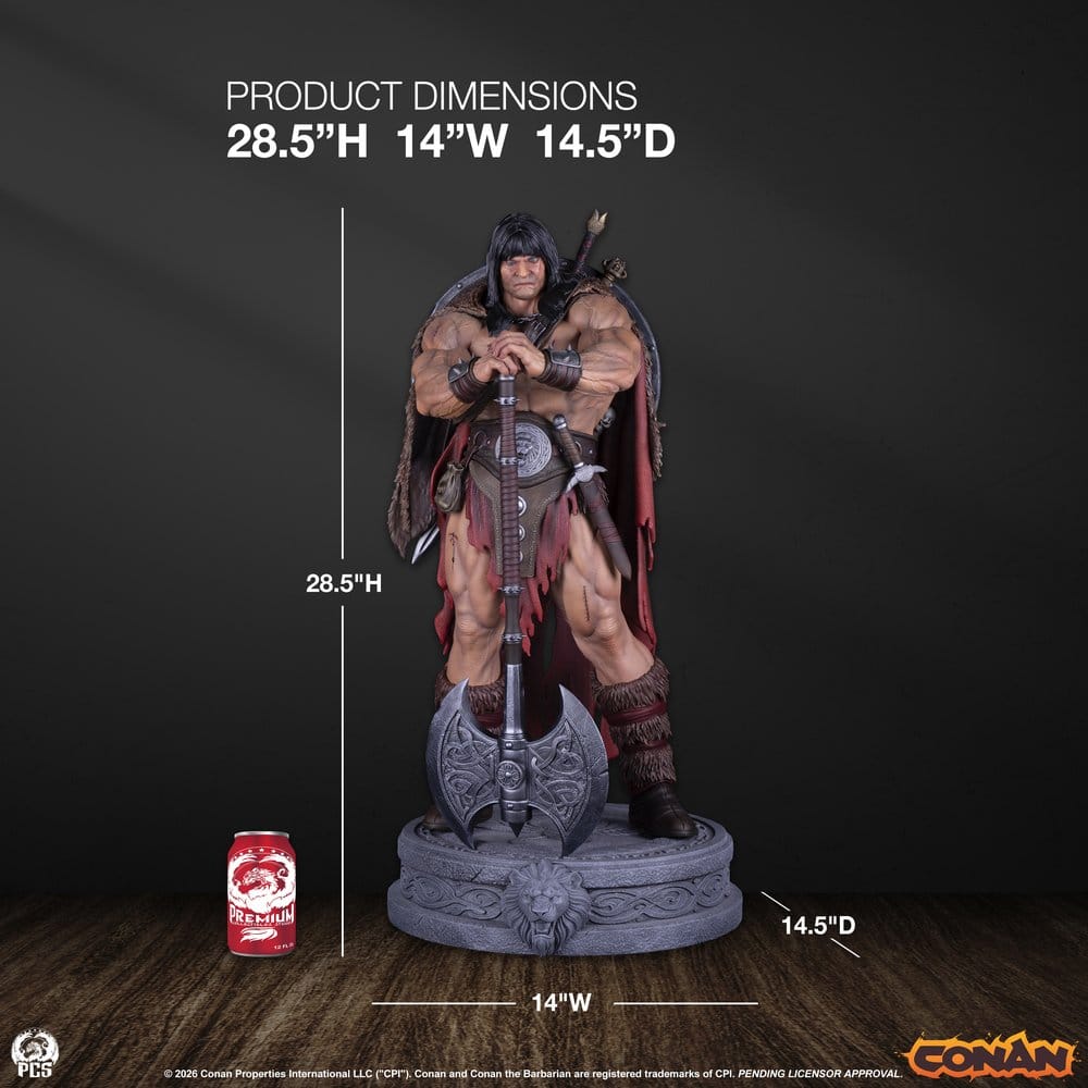Conan o Bárbaro Estátua 1/3 Conan 72 cm