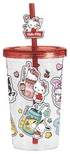 Hello Kitty and Friends Vaso con Paja American Diner Version
