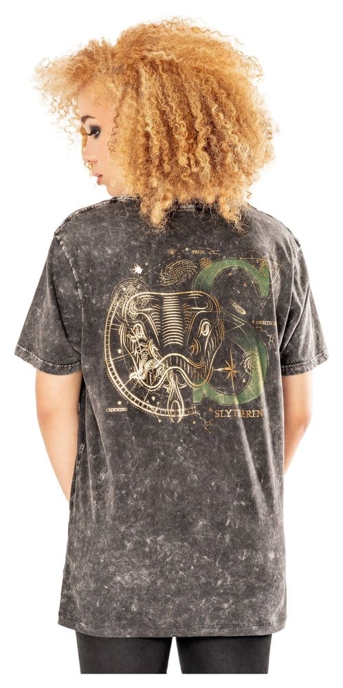 Harry Potter Camiseta Slytherin Acid Wash Talla S Frikytopia