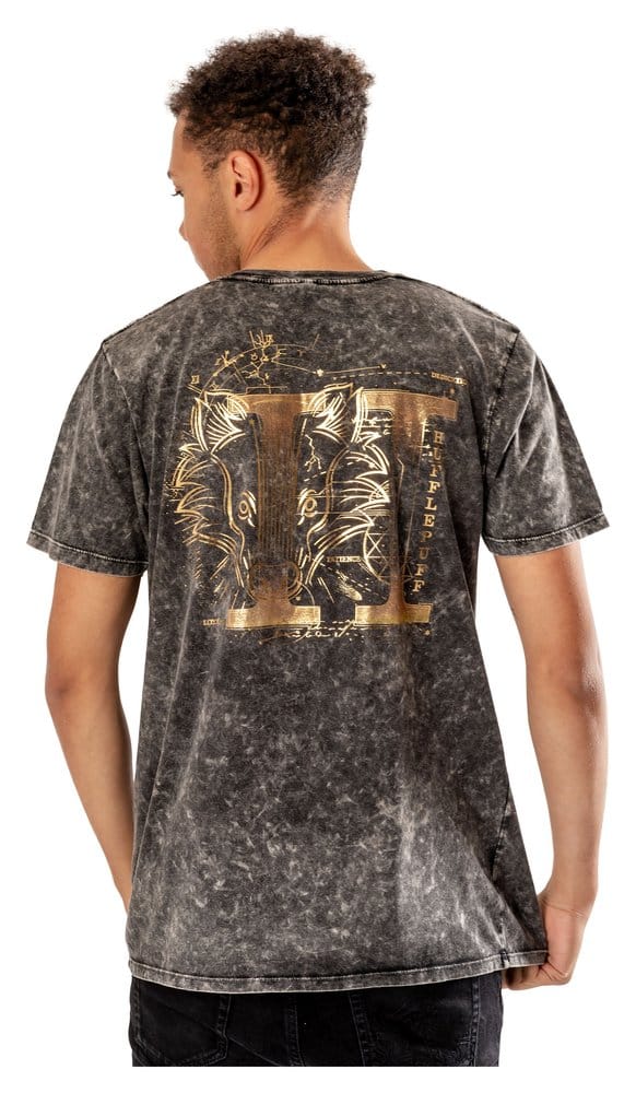 Harry Potter Camiseta Hufflepuff Acid Wash Talla S Frikytopia