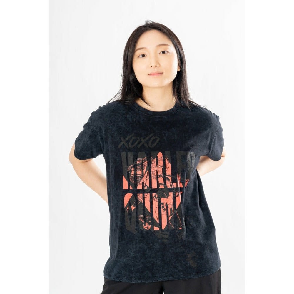 DC Comics Camiseta Harley Quinn Acid Wash Xoxo Talla XL