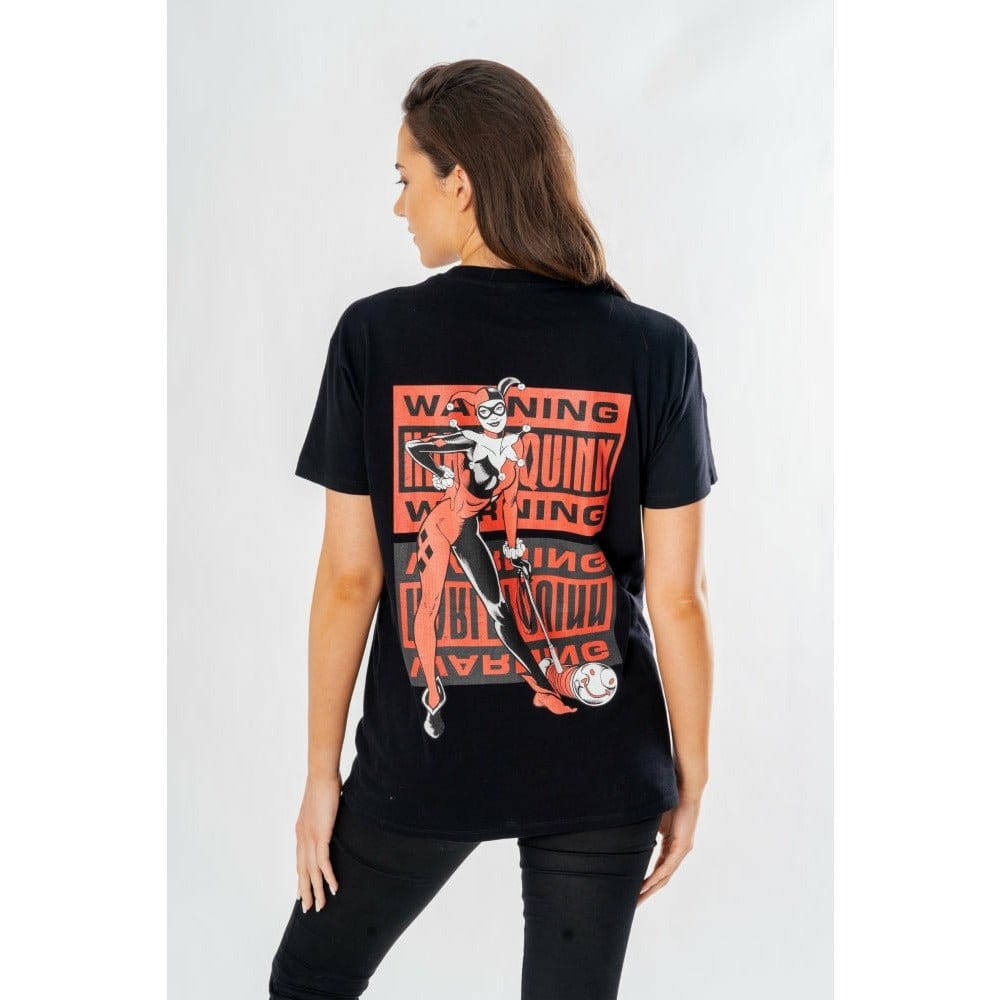 DC Comics Camiseta Harley Quinn Front Back Warning Talla XXL