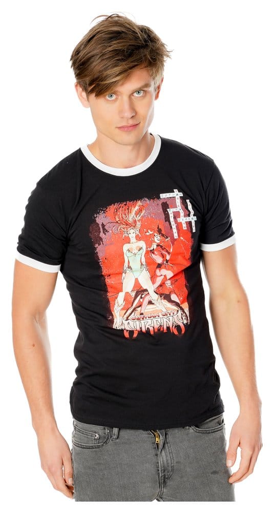 Gotham City Sirens Camiseta Crossword Black Ringer Talla XXL