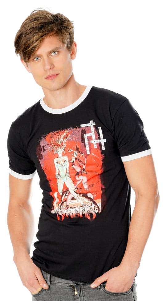 Gotham City Sirens Camiseta Crossword Black Ringer Talla M