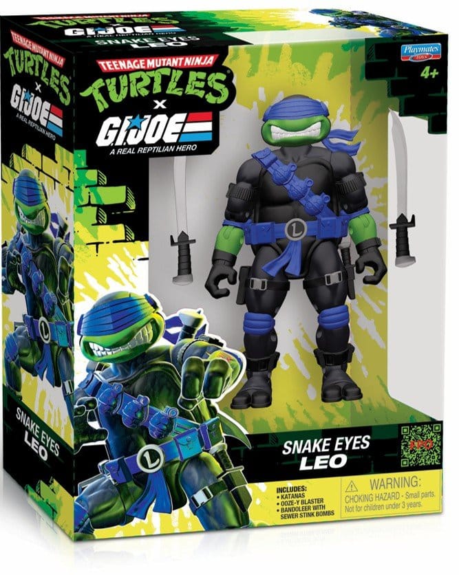 Tortugas Ninja x G.I. Joe Crossover Classics Figura Leonardo x Snake Eyes 12 cm Frikytopia